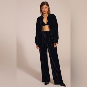 FAVORITE DAUGHTER NWT The Velvet Favorite Pants in Black 12